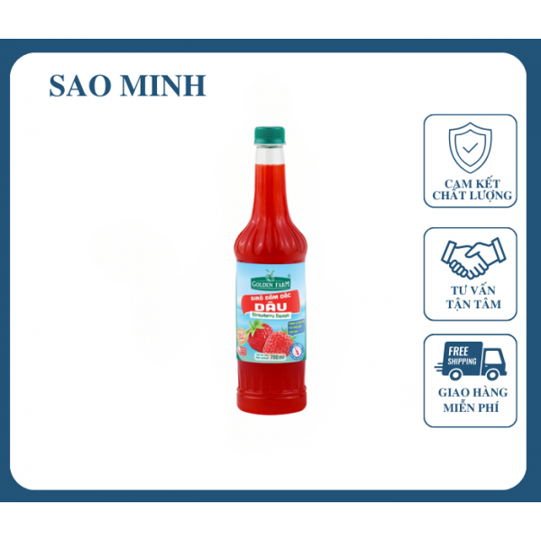 Syrup Golden farm Đậm Đặc Dâu 700ml